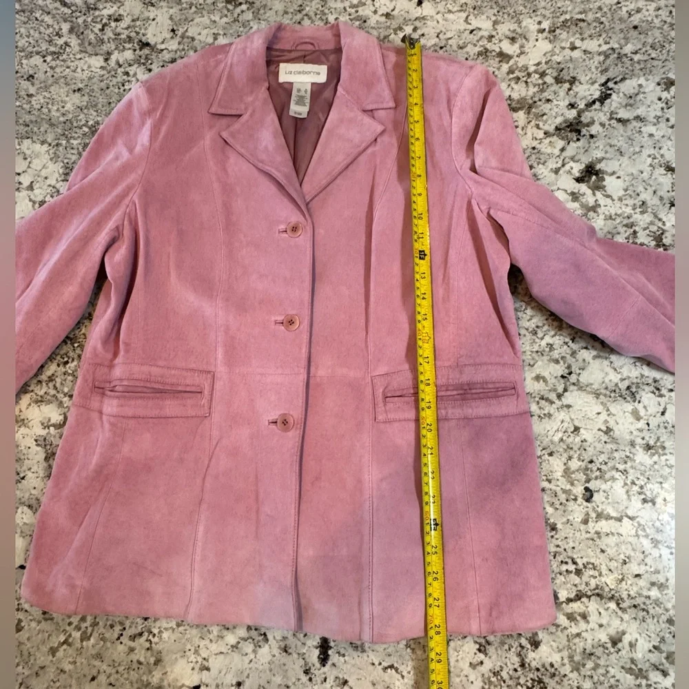 Liz Claiborne Women's Soft Lavender Suede Blazer - Picture 4 of 5